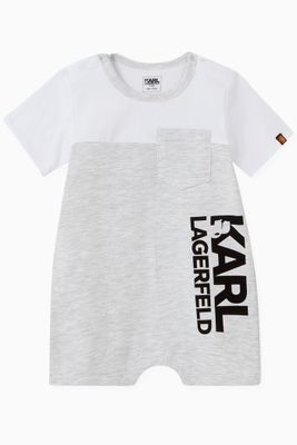 Logo Romper in Cotton Jersey Logo Romper in Cotton Jersey