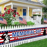 1pc Memorial Day Decorations Banner - Patriotic Yard Banner for Indoor/Outdoor - Always Remember Our Heroes - Memorial Day Party Supply Lightinthebox