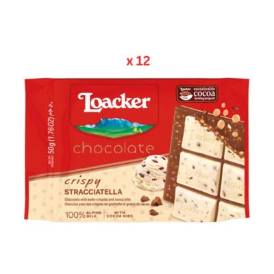 Loacker Chocolate Bar Duality Stracciatella12X50G