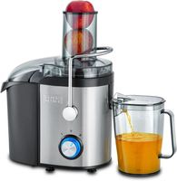 Black+Decker 800W 1.7L Stainles Steel XL Juicer Extractor With Juice Collector Silver/Black Je800-B5