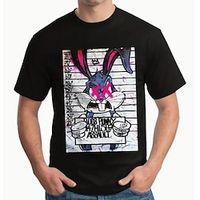 Rabbit T-shirt Cartoon Manga Anime Harajuku Graphic Kawaii T-shirt For Couple's Men's Women's Adults' Hot Stamping Casual Daily Lightinthebox