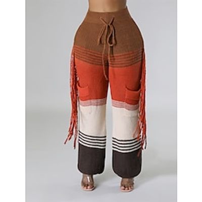 Women's Pants Trousers Bloomers Full Length Fashion Casual Home Daily Pink Brown S M Fall Winter Lightinthebox