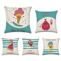 Summer Double Side Cushion Cover 5PC Soft Decorative Square Throw Pillow Cover Cushion Case Pillowcase for Bedroom Livingroom Superior Quality Machine Washable Indoor Cushion for Sofa Couch Bed Chair miniinthebox Summer Double Side Cushion Cover 5PC Soft Decorative Square Throw Pillow Cover Cushion Case Pillowcase for Bedroom Livingroom Superior Quality Machine Washable Indoor Cushion for Sofa Couch Bed Chair miniinthebox