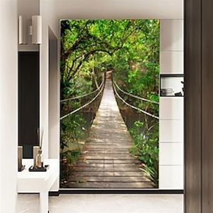 3D fresco landscape fresco in Entryway  Home Decoration Comtemporary Classic Wall Covering Canvas Material Self adhesive Wallpaper Mural Wall Cloth miniinthebox