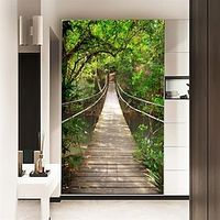3D fresco landscape fresco in Entryway  Home Decoration Comtemporary Classic Wall Covering Canvas Material Self adhesive Wallpaper Mural Wall Cloth miniinthebox - thumbnail