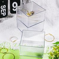 4Pcs Drawer Partition Storage Box Sorting Small Storage Box Office Desk Cabinet Built-In Stationery Pen Square Plastic Desk Lightinthebox - thumbnail