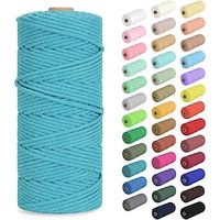 Macrame Cord 3mm x 109Yards (328Feet) Natural Cotton Macrame Rope - 4 Strands Twisted Macrame Cotton Cord for Wall Hanging Plant Hangers Crafts Gift Wrapping and Wedding Decorations Lightinthebox - thumbnail