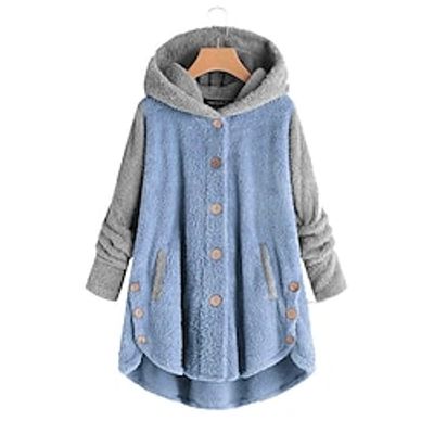 Women's Fleece Jacket Sherpa Fleece Color Block Warm Teddy Fuzzy Button Pocket Black Pink Wine Street Casual Hoodie Long Sleeve Top Micro-elastic Fall Winter Lightinthebox Women's Fleece Jacket Sherpa Fleece Color Block Warm Teddy Fuzzy Button Pocket Black Pink Wine Street Casual Hoodie Long Sleeve Top Micro-elastic Fall Winter Lightinthebox