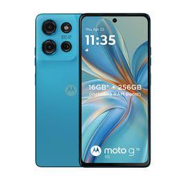 Motorola G75 5G Smartphone, Aqua Blue, 256 GB