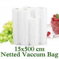 Thickened 15x500 Netted Food Vacuum Bag Food Vegetabel Fruit Meat Fresh Vacuum Sealing Bag