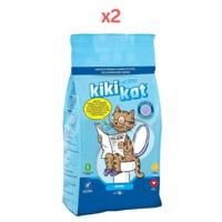 Kiki Kat White Bentonite Clumping Cat Litter Natural 10 L (8.7 Kg ) (Pack of 2)