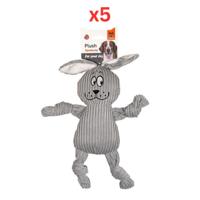 Fofos Fluffy Rabbit Dog Toy (Pack of 5)