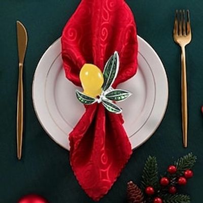 10pc Christmas Kitchen Deco Napkin Ring New European and n high-end hotel table decoration napkin button simulation fruit lemon napkin ring Lightinthebox 10pc Christmas Kitchen Deco Napkin Ring New European and n high-end hotel table decoration napkin button simulation fruit lemon napkin ring Lightinthebox