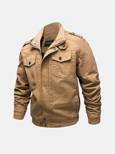4XL Military Epaulet Cotton Jackets