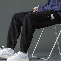 Men's Casual / Sporty Streetwear Comfort Outdoor Casual Daily Jogger Pants Sweatpants Trousers Pants Solid Color Full Length Warm Deep Blue Gray Black miniinthebox - thumbnail