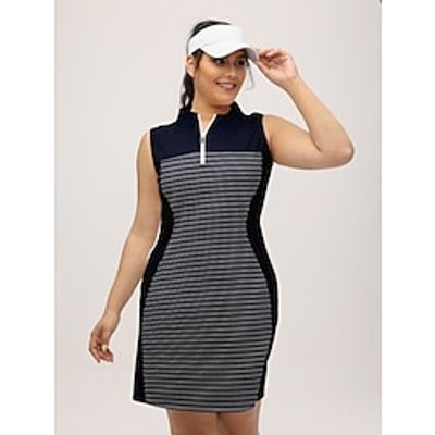 Women's Golf Dress Navy Sleeveless Ladies Golf Attire Clothes Outfits Wear Apparel Lightinthebox