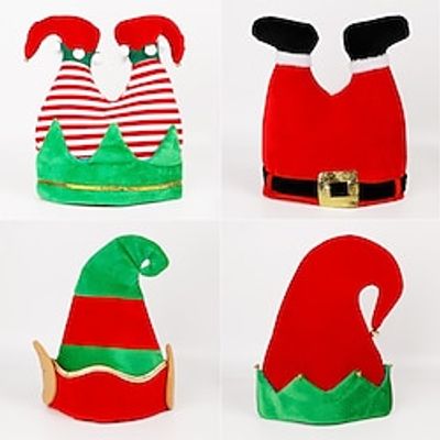 Christmas Decorations Creative Funny Red Trouser Legs Hat Children Adult Christmas Hat Clown Elf Hat Party Lightinthebox