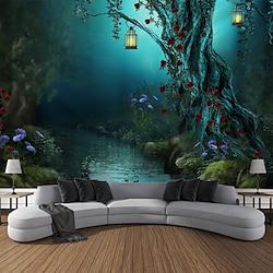 Mysterious Forest Trippy Hanging Tapestry Wall Art Large Tapestry Mural Decor Photograph Backdrop Blanket Curtain Home Bedroom Living Room Decoration Lightinthebox