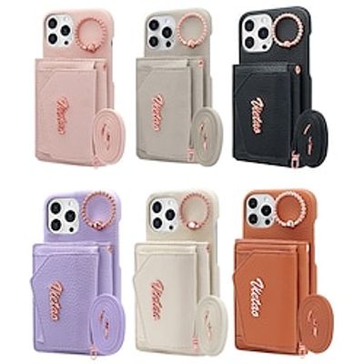 Phone Case For iPhone 15 Pro Max Plus iPhone 14 Pro Max iPhone 13 Pro Max Back Cover Wallet Case with Stand Holder Magnetic with Lanyard Retro PC PU Leather miniinthebox