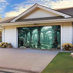 Undersea Cave Outdoor Garage Door Cover Banner Beautiful Large Backdrop Decoration for Outdoor Garage Door Home Wall Decorations Event Party Parade Lightinthebox