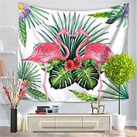 Wall Tapestry Art Decor Blanket Curtain Hanging Home Bedroom Living Room Decoration Polyester Flamingo Lightinthebox - thumbnail