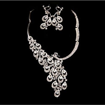 Women's Cubic Zirconia Bridal Jewelry Sets Geometrical Bird Fashion Earrings Jewelry White For Wedding Anniversary Party Evening Festival 1 set miniinthebox