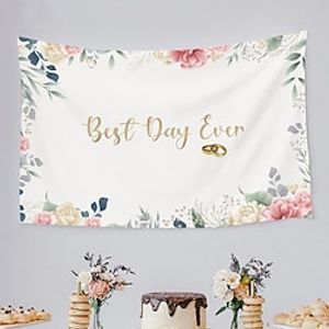 Happy Wedding Large Wall Tapestry Proposal Art Decor Photograph Backdrop Blanket Curtain Hanging Home Bedroom Living Room Decoration miniinthebox
