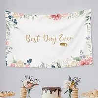 Happy Wedding Large Wall Tapestry Proposal Art Decor Photograph Backdrop Blanket Curtain Hanging Home Bedroom Living Room Decoration miniinthebox - thumbnail