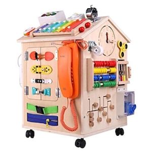 Montessori Busy BoardEarly Education Busy Board Montessori Focus Training Unlock Busy House Educational Toys Go to School Holiday Gifts for Kids Lightinthebox