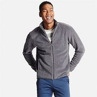 Men's Track Jacket Fleece Jacket Pocket Zip Front Long Sleeve Outerwear Athleisure Winter Fleece Thermal Warm Windproof Soft Running Jogging Training Sportswear Activewear Solid Colored Dark Grey Lightinthebox - thumbnail