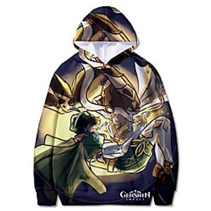 Inspired by Genshin Impact Wendy Anime Cartoon Terylene Anime 3D Harajuku Graphic Hoodie For Women's  Men's  Couple's  3D Print Lightinthebox