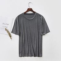 Men's Basic Solid Color Modal Loungewear Pajama Top Casual T shirt Scoop Neck Home L Blushing Pink  Short Sleeve Lightinthebox - thumbnail