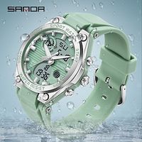 SANDA 6067 Digital Watch Women Sport Chronograph Calendar Lady Quartz Wristwatch 50m Waterproof Female Girl Electronic Clock miniinthebox - thumbnail
