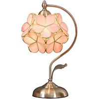 Sakura Tiffany Style Stained Glass Desk Lamp with Petal Lampshade Retro Pure Brass Base Switch Plug Decorative Desk Lamp AC100-240V Suitable for Study Bedroom Restaurant Coffee Table Lightinthebox