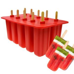 10 Grids Silicone Popsicle Mold Ice Cream Tray