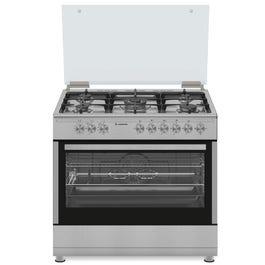 Ariston 90 cms Gas Oven + Gas Hob Cast Iron Grids,Gray