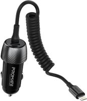 Promate Car Charger with Cable, PowerDrive-33PDI Promate Car Charger with Cable, PowerDrive-33PDI