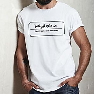 Men's Unisex Tee T shirt Hot Stamping Graphic Prints Letter Plus Size Print Short Sleeve Casual Tops Cotton Basic Fashion Designer Big and Tall White Lightinthebox