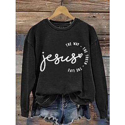 Women's Pullover Graphic Geometric Letter Fashion Classic Modern Print Black Party Street Round Neck Long Sleeve Only tops Micro-elastic Fall Winter Lightinthebox Women's Pullover Graphic Geometric Letter Fashion Classic Modern Print Black Party Street Round Neck Long Sleeve Only tops Micro-elastic Fall Winter Lightinthebox