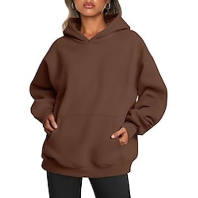 Womens Oversized Hoodies Fleece Sweatshirts Long Sleeve Sweaters Pullover Fall Clothes with Pocket miniinthebox