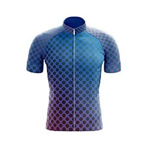 21Grams Men's Short Sleeve Cycling Jersey Summer Spandex Polyester Dark Blue 3D Bike Jersey Top Mountain Bike MTB Road Bike Cycling Quick Dry Breathable Back Pocket Sports Clothing Apparel Lightinthebox
