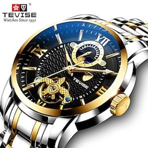 TEVISE Mechanical Watches Men Tourbillon Automatic Watch Moon Phase Luminous Luxury Wristwatches Lightinthebox