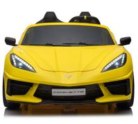 Megastar 12V Licensed Chevrolet Corvette C8 1 Seater Ride On Car For kids, Yellow - TR2203 - YLW (UAE Delivery Only)