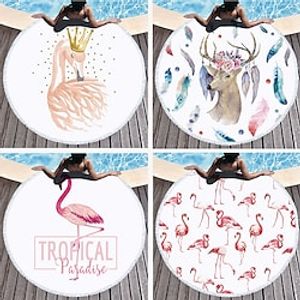 circular printed beach microfiber digital printed beach towels Lightinthebox