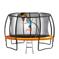 Megastar 12 Ft Jump N Bounce Trampoline With Enclosure Net & Ladder - thumbnail