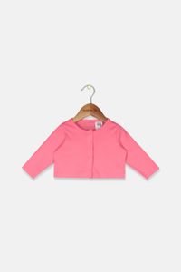 Toddlers Baby Girls Long Sleeve Plain Tops  Pink