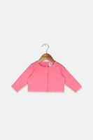 Toddlers Baby Girls Long Sleeve Plain Tops  Pink - thumbnail
