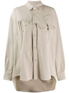 Katharine Hamnett London oversized button down shirt - NEUTRALS