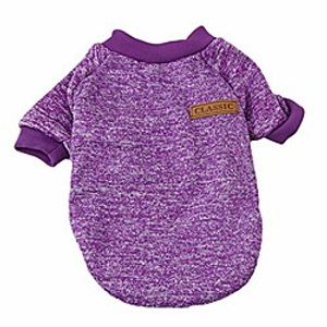 pet cat dog sweater warm dog jumpers cat clothes cotton polyester pet coat for puppy dog,purple,m miniinthebox