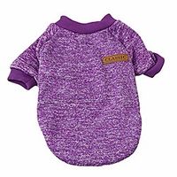 pet cat dog sweater warm dog jumpers cat clothes cotton polyester pet coat for puppy dog,purple,m miniinthebox - thumbnail